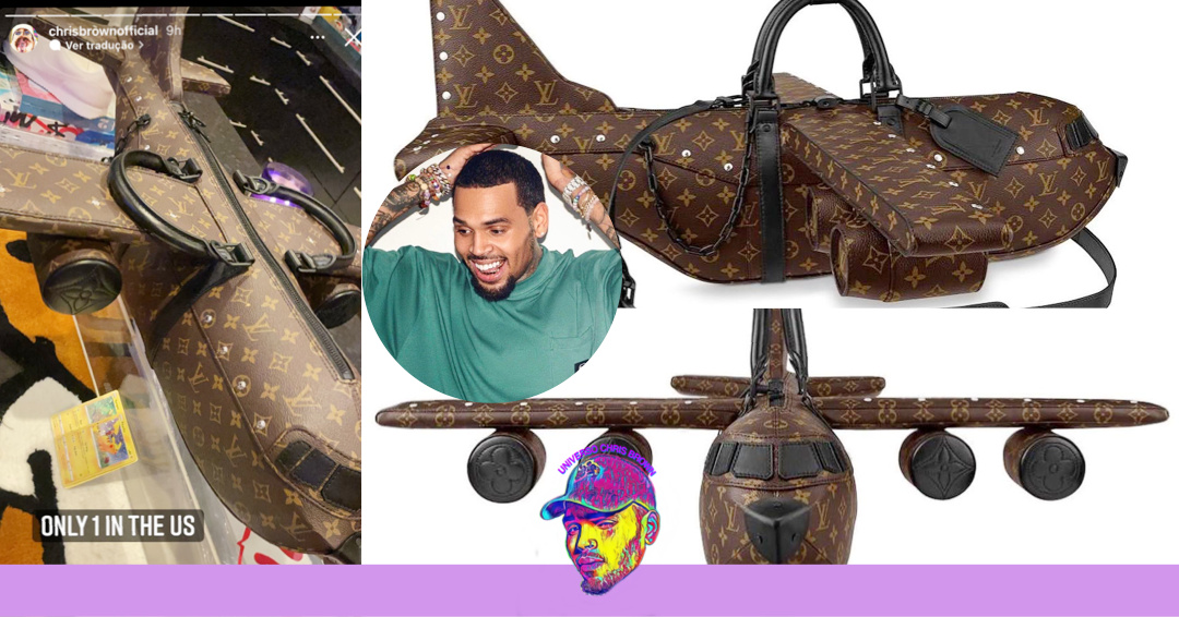 Chris Brown compra 'bolsa avião' Louis Vuitton mais cara que um avião de  verdade - Universo Chris Brown